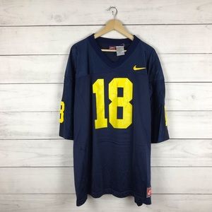 Vintage 1990s Nike x Michigan Wolverines Amani Toomer 18 Football Jersey